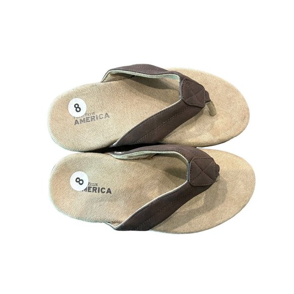 PERRY Ellis America Brown Flip Flops Sandals Men’s Size 8 Women’s 10 - Picture 5 of 5